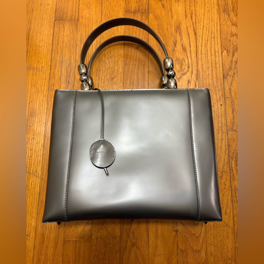Dior Gray Malice Top-Handle Tote